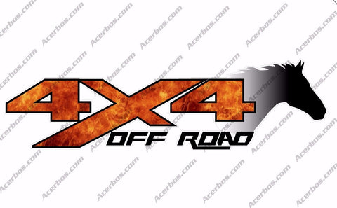 4x4 Off Road FIRE Forest Horse Head TRUCK Decal/Sticker