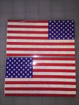 American Flag: 5" 3M Reflective Decal Stickers (x2)