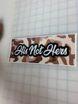 His Not Hers: 8" JDM Slap Sticker Decal
