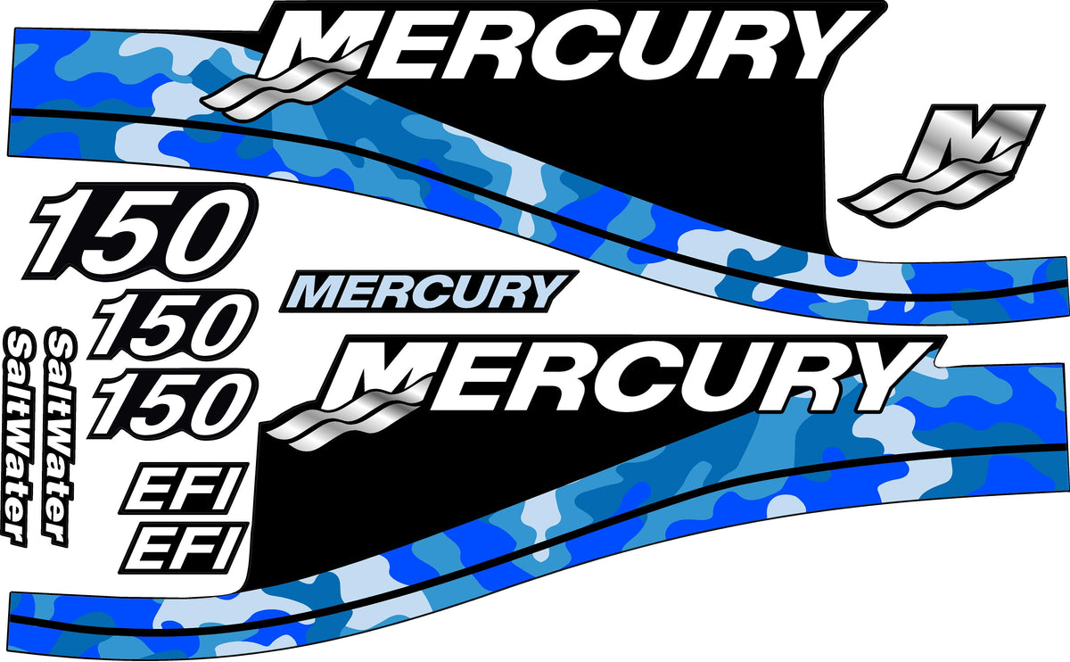 Jeu de décalcomanies hors-bord Mercury 1986 - 1987 90hp Jeu de décalcomanies hors-bord Mercury 1986 - 1987 90hp