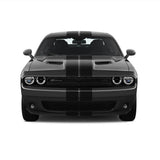 Dual 8" Racing Stripes Self Healing Vinyl fits Dodge Challenger 2008 to 2022