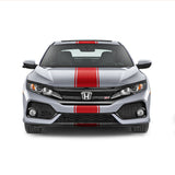 8" Racing Stripe w/pins Self Healing Vinyl fits Honda Civic Si Coupe 2017 - 2019