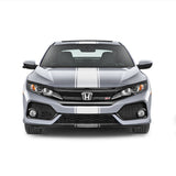 8" Racing Stripe w/pins Self Healing Vinyl fits Honda Civic Si Coupe 2017 - 2019