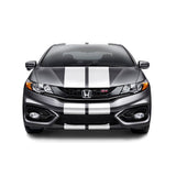 Dual 11" Racing Stripes Self Healing Vinyl fits Honda Civic Si Sedan 2012 - 2015
