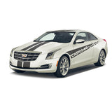 Dual 8" Racing Stripes & Graphics Vinyl fits Cadillac ATS-V Coup 2013 2019