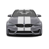 Dual 12" Racing Stripes & Skirts Self Healing Vinyl fits BMW M3 2014 to 2019