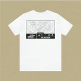 Glacier National Park - Adventure Life Trail Topographic Garment Dyed Tee