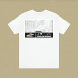 Yellowstone National Park - Adventure Life Trail Topographic Garment Dyed Tee