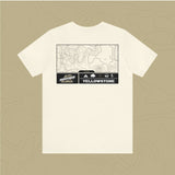 Yellowstone National Park - Adventure Life Trail Topographic Garment Dyed Tee