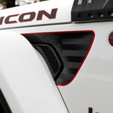 Premium Fender Vent Decal Set | Black Flag - fits Wrangler JL & Gladiator JT