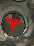 Wheel Cap Logo Decals For The 2018-2024 Tesla Model 3 (x4)