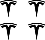 Wheel Cap Logo Decals For The 2018-2024 Tesla Model 3 (x4)