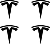 Wheel Cap Logo Decals For The 2018-2024 Tesla Model 3 (x4)