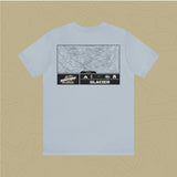 Glacier National Park - Adventure Life Trail Topographic Garment Dyed Tee