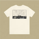 Glacier National Park - Adventure Life Trail Topographic Garment Dyed Tee