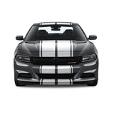 Dual 10" Racing Stripes with Pins Self Healing Vinyl fits Dodge Charger 2011 to 2022