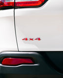 4×4 Emblem Overlay Decal – Color Vinyl Sticker | Fits Jeep Models with 4×4 Badge (Excl. 4xe / Grand Cherokee L/WL)