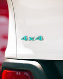 4×4 Emblem Overlay Decal – Color Vinyl Sticker | Fits Jeep Models with 4×4 Badge (Excl. 4xe / Grand Cherokee L/WL)