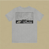 Yellowstone National Park - Adventure Life Trail Topographic Garment Dyed Tee