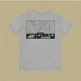 Glacier National Park - Adventure Life Trail Topographic Garment Dyed Tee