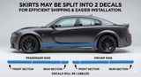 Double Stripes RT Lettering Vinyl Livery Kit Fits Dodge Challenger 2015 - 2023