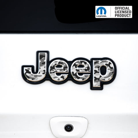 Jeep Emblem Overlay Decals – Camo Print | Fits Grand Cherokee, Cherokee, Compass, Renegade, Liberty & Patriot
