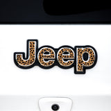 Jeep Emblem Overlay Decals – Animal Print Designs | Fits Grand Cherokee, Cherokee, Compass, Renegade, Liberty, Patriot