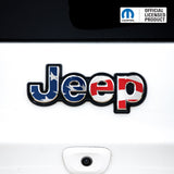 JEEP Emblem Overlay Decals – American Flag Print | Fits Grand Cherokee, Cherokee, Compass, Renegade, Liberty & Patriot