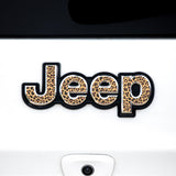 Jeep Emblem Overlay Decals – Animal Print Designs | Fits Grand Cherokee, Cherokee, Compass, Renegade, Liberty, Patriot
