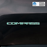 COMPASS Door Emblem Overlay Decal Set | Fits 2011+ Jeep Compass