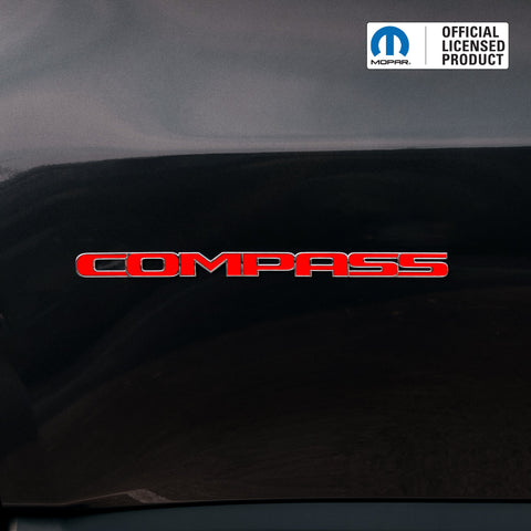 COMPASS Door Emblem Overlay Decal Set | Fits 2011+ Jeep Compass