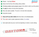 DAYTONA Dash Plaque Emblem Lettering Overlay Decal - 17-23 Charger