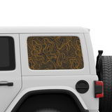 Topographic Window Graphic for Wrangler Hard Top | Set of 2