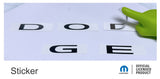DODGE Trunk Emblem Overlay Decal - Dodge Dart