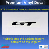 GT Emblem Overlay Decal - 2017-2026 Durango GT