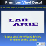 LARAMIE Tailgate Emblem Inlay Decal - 2019-2026 Ram Laramie 2500 3500
