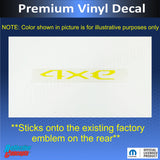 4xe Liftgate Emblem Overlay Decal  - 2021-2025 Wrangler 4xe