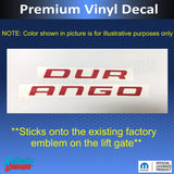 DURANGO Emblem Overlay Decal - 11-26 Durango