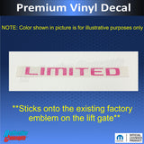 LIMITED Emblem Overlay Decal - 2021-2025 Grand Cherokee L