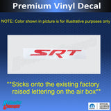 SRT Airbox Lettering and Stripe Decals  - Charger SRT Hellcat