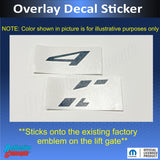 4 Rhombi - Liftgate Emblem Overlay Decal - 2018-2026 Durango AWD