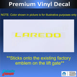 LAREDO Emblem Overlay Decal - 2022-2026 Grand Cherokee Laredo