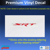 SRT Steering Wheel Emblem Overlay Decal   - 2018-2026 Durango SRT