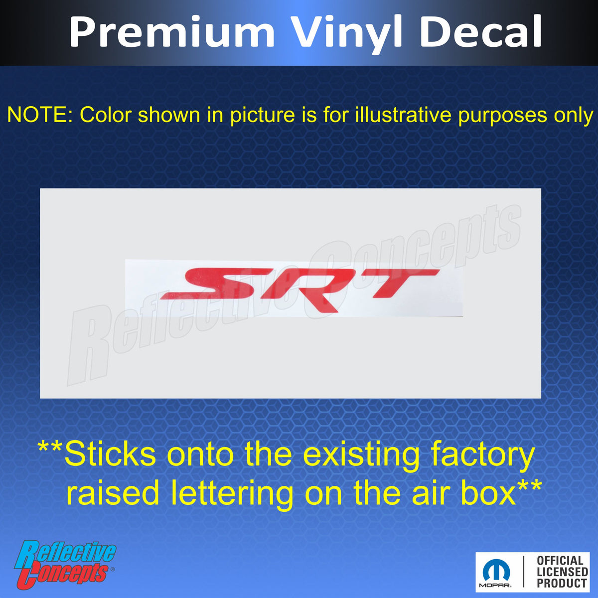 SRT Airbox Lettering and Stripe Decals - Challenger SRT Hellcat ...