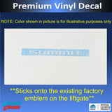 SUMMIT Emblem Overlay Decal - 2021-2025 Grand Cherokee L