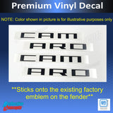 Fender Emblem Overlay Decal (pair) - 2010-2015 Camaro