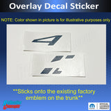 4 Rhombi  Trunk Emblem Overlay Decal - 2018-2023 Challenger AWD