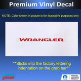 WRANGLER Grab Bar Inlay Sticker -  2018-2024 Wrangler JL/JLU