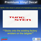 TUNGSTEN Tailgate Emblem Overlay Decal - 2025-2026 Ram 1500 Tungsten