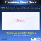 Steering Wheel Emblem Overlay Decal   - 11-21 Grand Cherokee